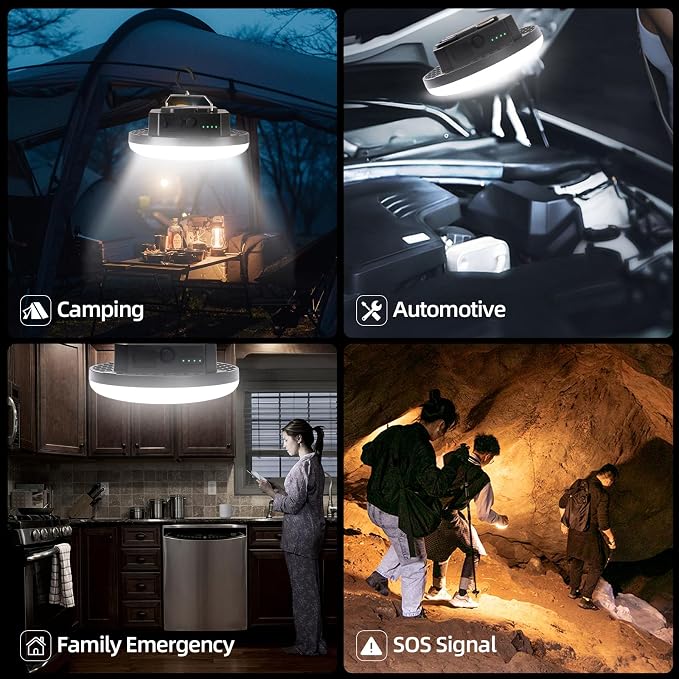 Tent Light Hanging for Camping, Bright LED Rechargeable Portable Lantern for - Image 7