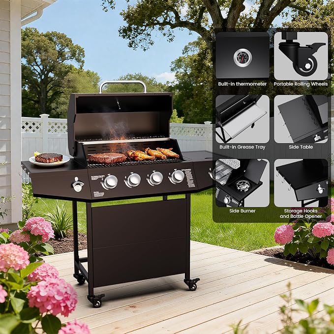 4-Burner Propane Gas Grill - Image 7