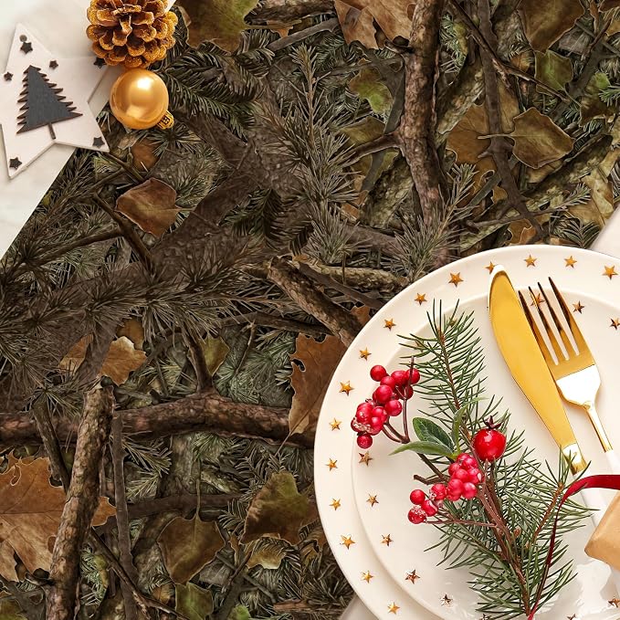 Camo Table Runner Seasonal Spring Fall Kitchen Dining Linen Table Decoration - Image 4