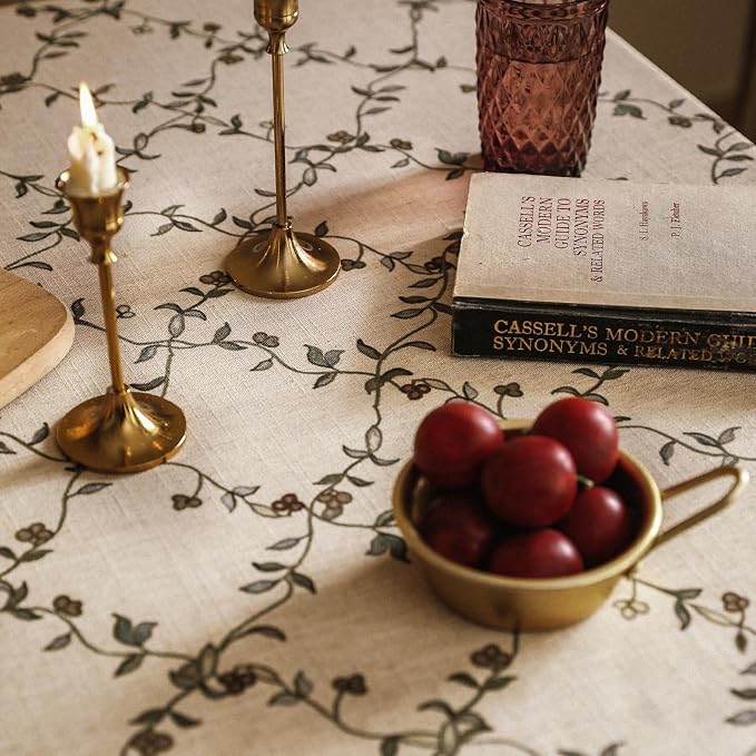 patdrea Designer Vintage French Square Tablecloth, Fall Country Breathable - Image 3