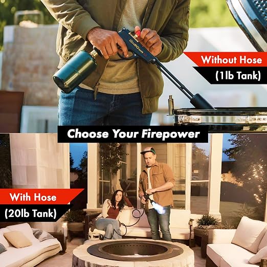 Grillblazer GrillGun Handheld Propane Charcoal Torch – 400, 000+ BTU Flame Torch - Image 4