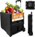 Inspired Living Collapsible Ultra-Slim Pack-N-Roll, 2 Wheel Utility Cart w/Lid by Inspired+Living