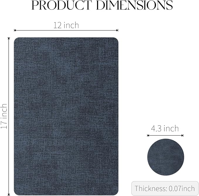 MOSAYT Faux Leather Placemats Set of 12, Heat Resistant Vinyl Place Mats - Image 7