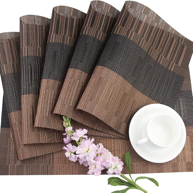 PIGCHCY Vinyl Placemats Set of 12 Washable Durable Kitchen Table Mats Easy to - Image 4