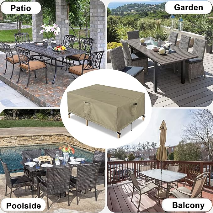 OutdoorLines Outdoor Waterproof Patio Table Furniture Set Covers - Image 8