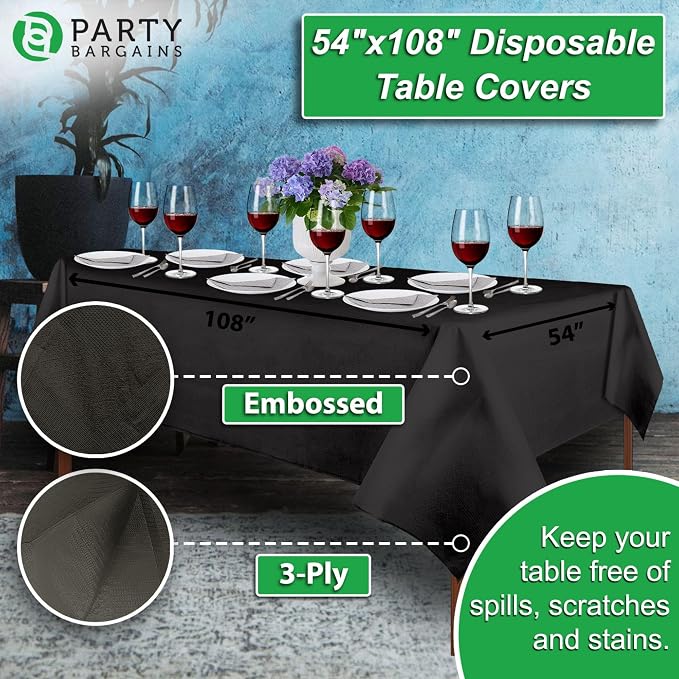 PARTY BARGAINS 10 Disposable Table Covers - Image 3