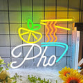 Pho Neon Sign for Wall Decor, Vietnamese Pho Led Sign for Vietnam Noodles Shop by Moneter