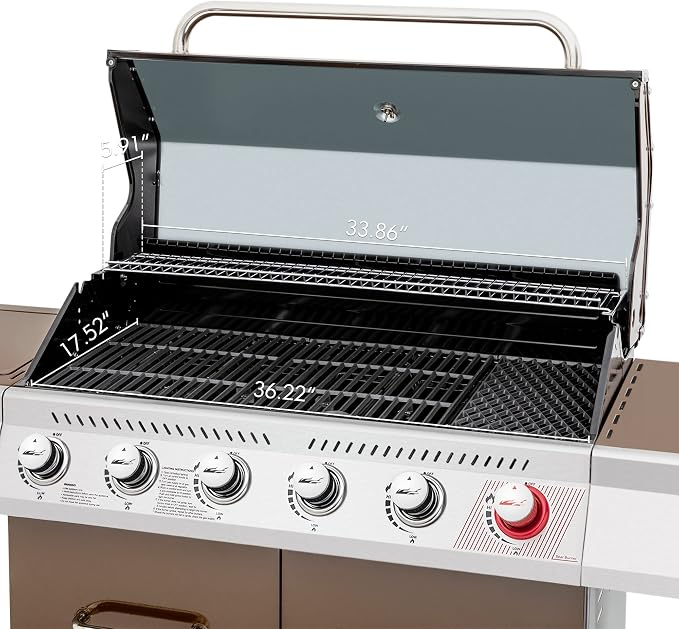 Royal Gourmet GA6402C 6-Burner Propane Gas Grill - Image 4