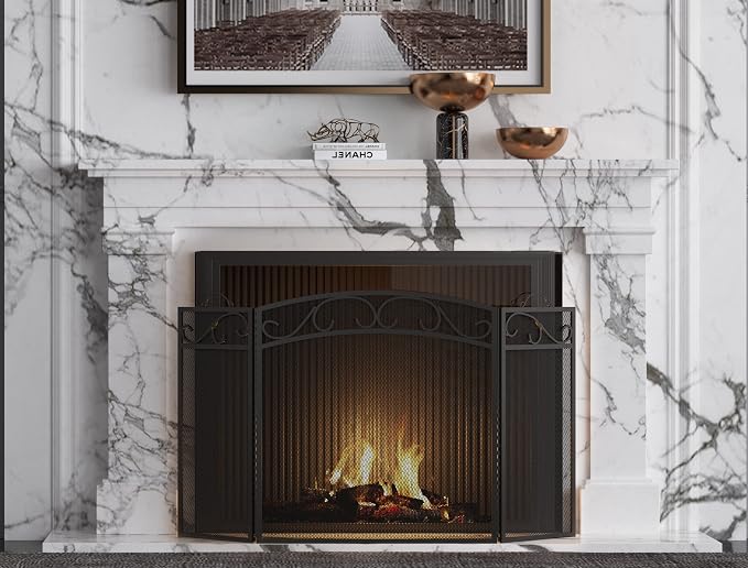 Fire Beauty Fireplace Screen 3 Panel - Image 4