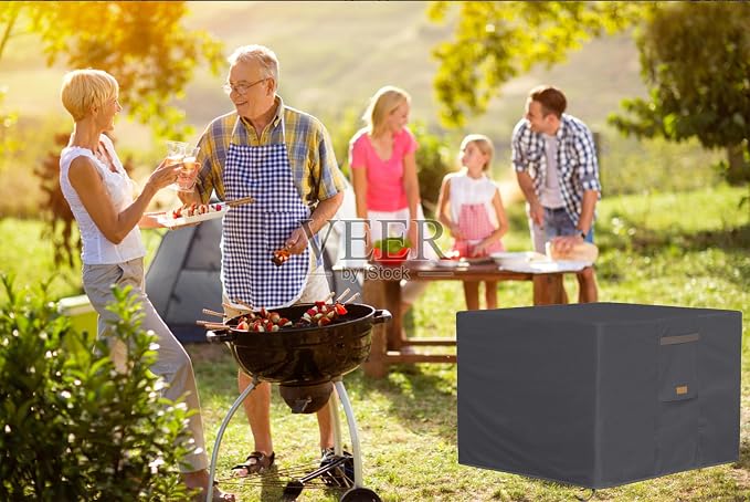 Fire Pit Cover 600D Heavy Duty Waterproof Fabric - Image 9