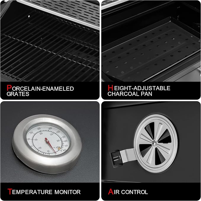 Royal Gourmet CD1824M 24-Inch Charcoal Grill, BBQ Smoker - Image 9