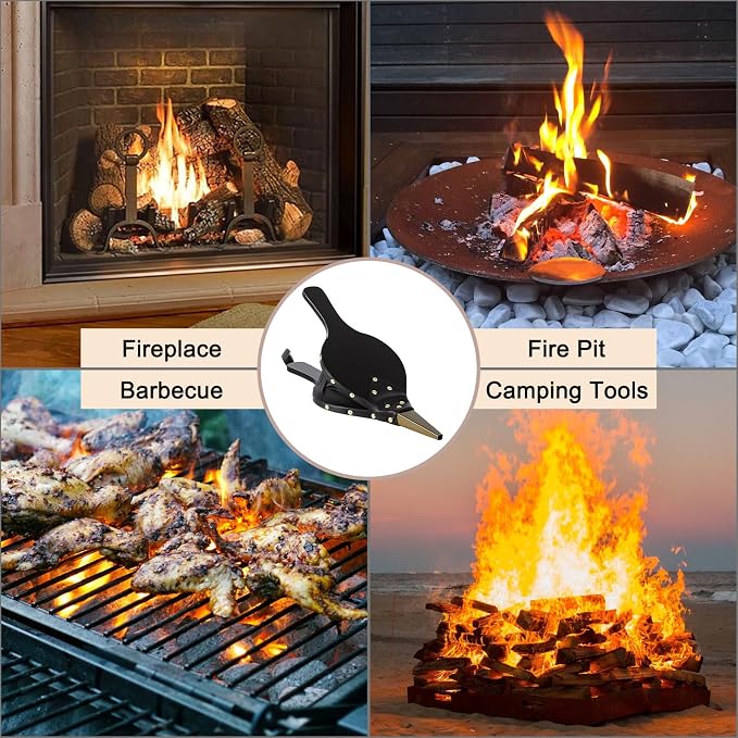 Gtongoko Fireplace Bellows Air Blower Cast Nozzle 14.8" x 5.6" - Image 5