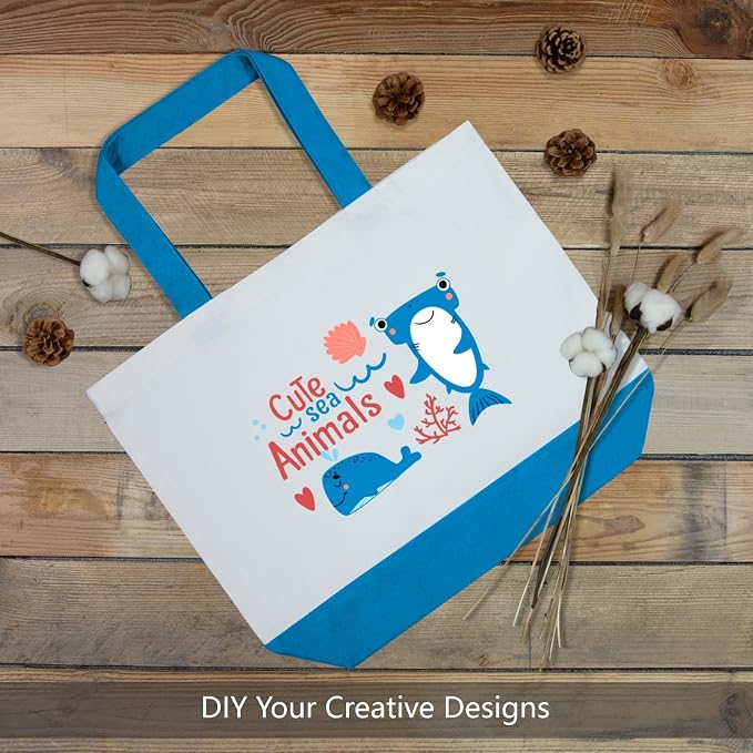 TOPDesign 1-Pack Super Strong Large 12oz Cotton Canvas Tote Bag, Reusable - Image 4