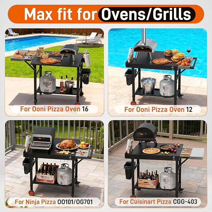 Pizza Oven Table, Grill Cart Table - Image 2