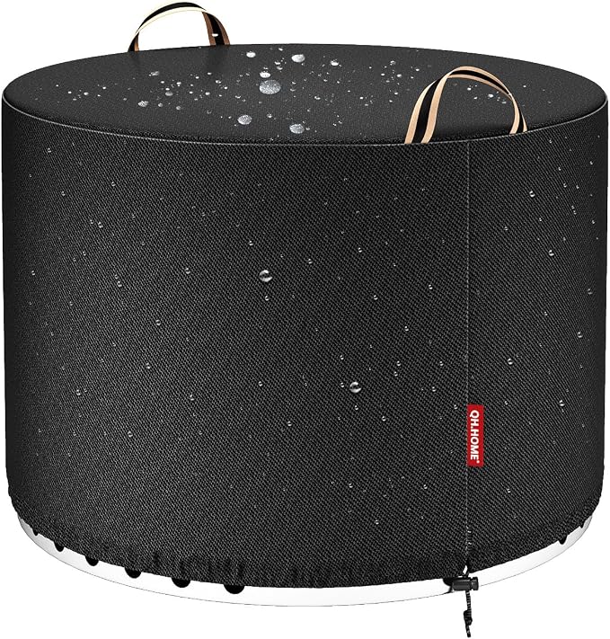 QH.HOME Fire Pit Cover Round for Solo Stove Yukon, 900D Heavy Duty Waterproof by QHHOME