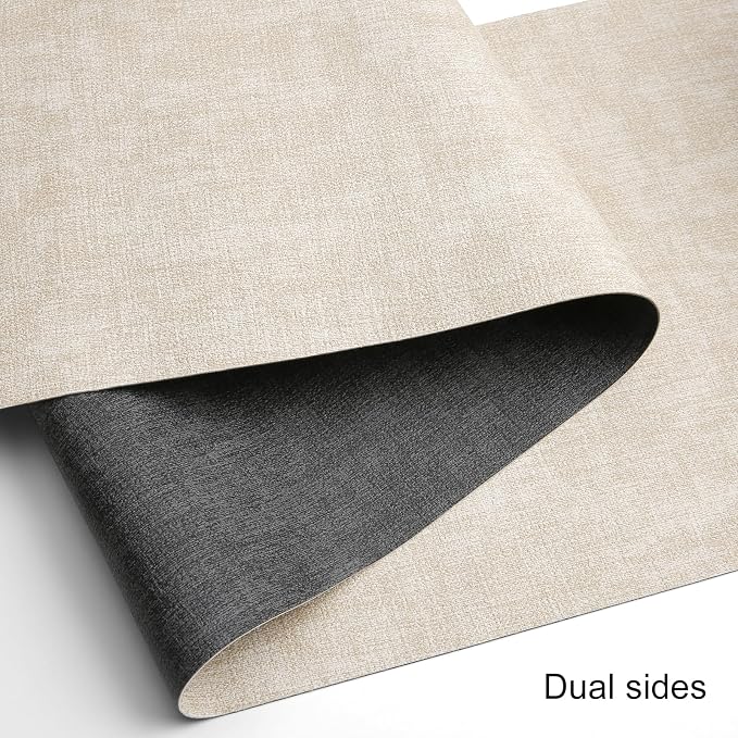 Table Runners 55 Inches Long, Dual-Sided Faux Leather Farmhouse Table Runner - Image 2