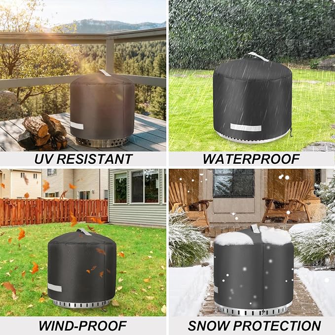 Fire Pit Cover for Solo Stove Bonfire 2.0 Cover 19.5 & 20 Inch, 600D Polyester - Image 6