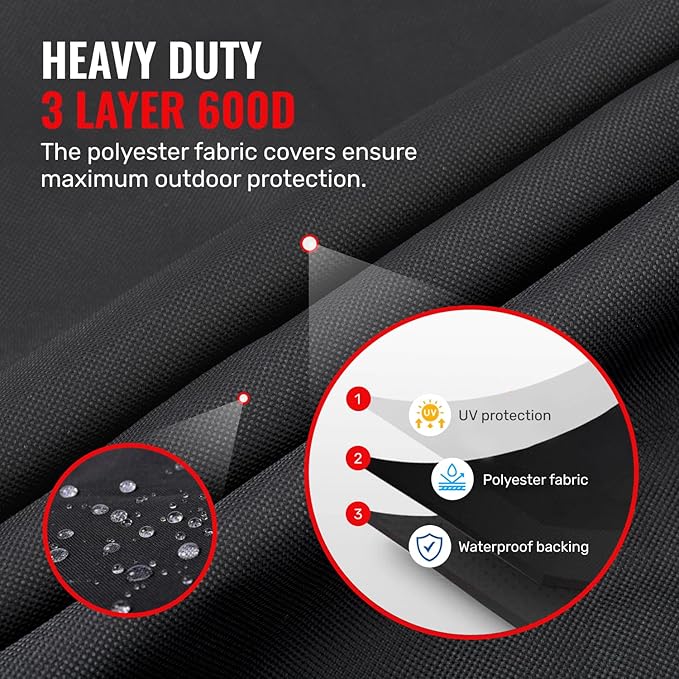 Grillman Grill Cover, BBQ Outdoor Grill Covers, Gas Grills, Waterproof - Image 4