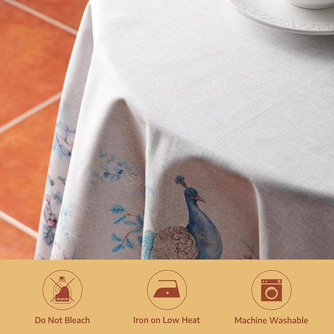 Maison d'Hermine Premium Table Cloth Round Table 100% Cotton 70 Inches - Image 8