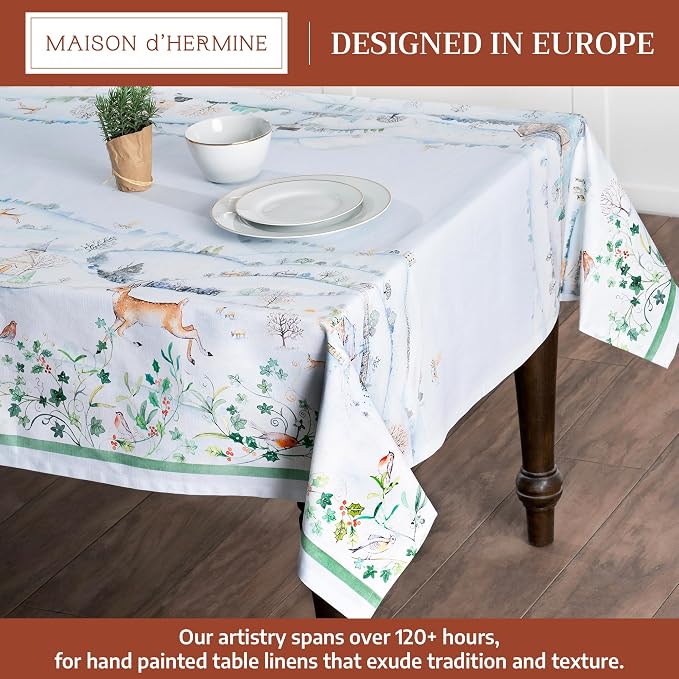 Maison d' Hermine Table Cloth Rectangle Table 100% Cotton 70 x 90 Inches Fall - Image 2