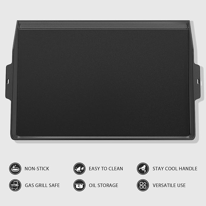 Utheer 23" x 16" Cast Iron Griddle - Image 4