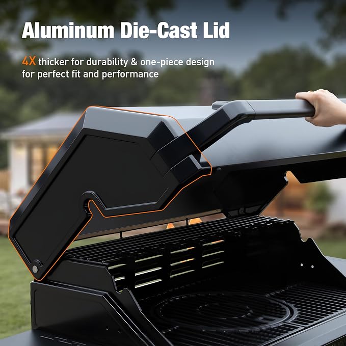 Brand-Man PRO 5-Burner Propane Gas Grill, 14000 BTUs Searing Zone - Image 5