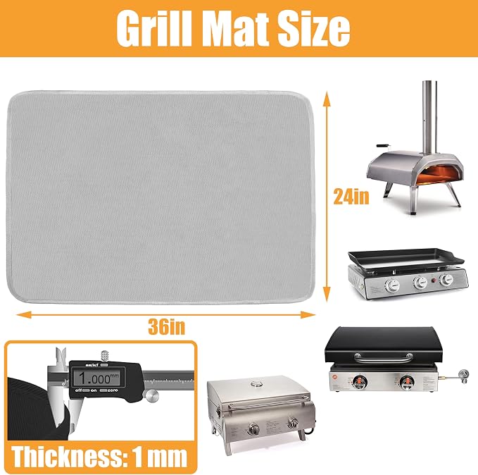 Gray 24x36 Inchs Heat Resistant Mat - Image 3