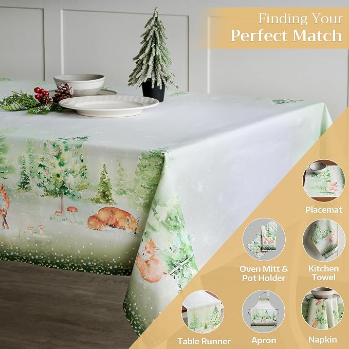Maison d' Hermine Table Cloth Rectangle Table 100% Cotton 60 x 90 Inches Fall - Image 6