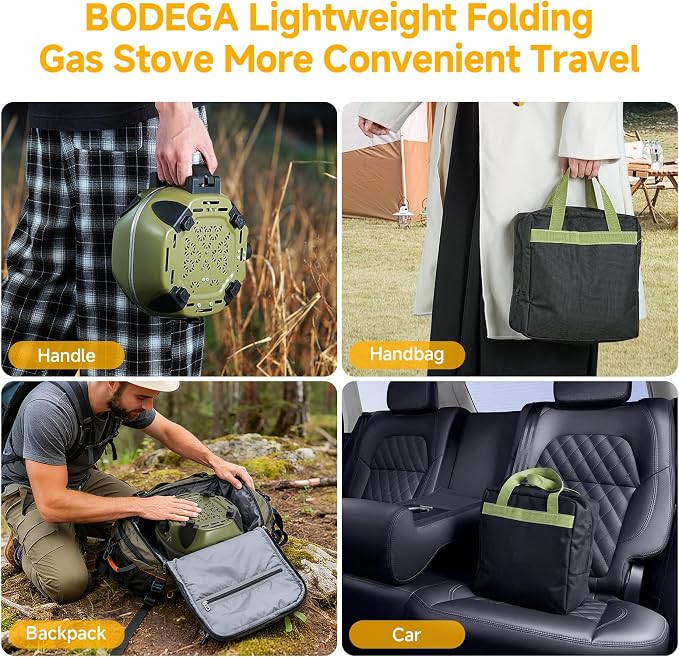 BODEGA 2 Burner Camping Stove, 20000 BTU Folding Propane Camp Stove - Image 5