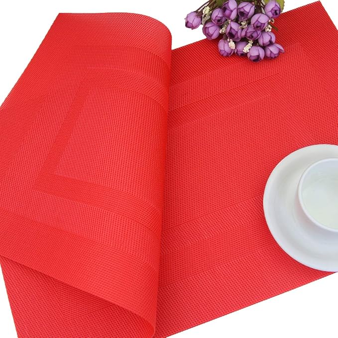 PIGCHCY Placemats Set of 8 Washable Durable Place Mats Vinyl Heat Resistant - Image 7