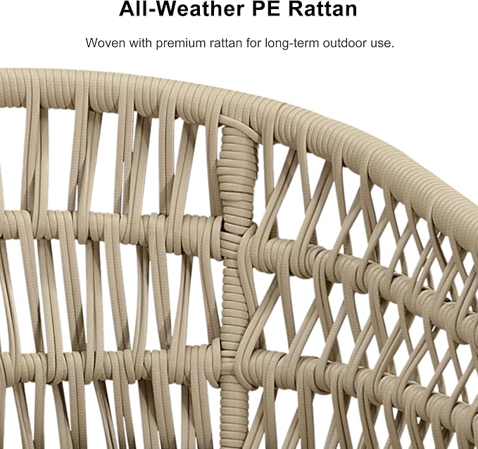 PURPLE LEAF 16 Pieces Outdoor Dining Set All-Weather PE Rattan Outdoor Patio - Image 3
