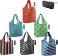 BeeGreen Geometry Reusable Grocery Bags Bulk 6 Packs X-Large, Reusable Shopping by BeeGreen