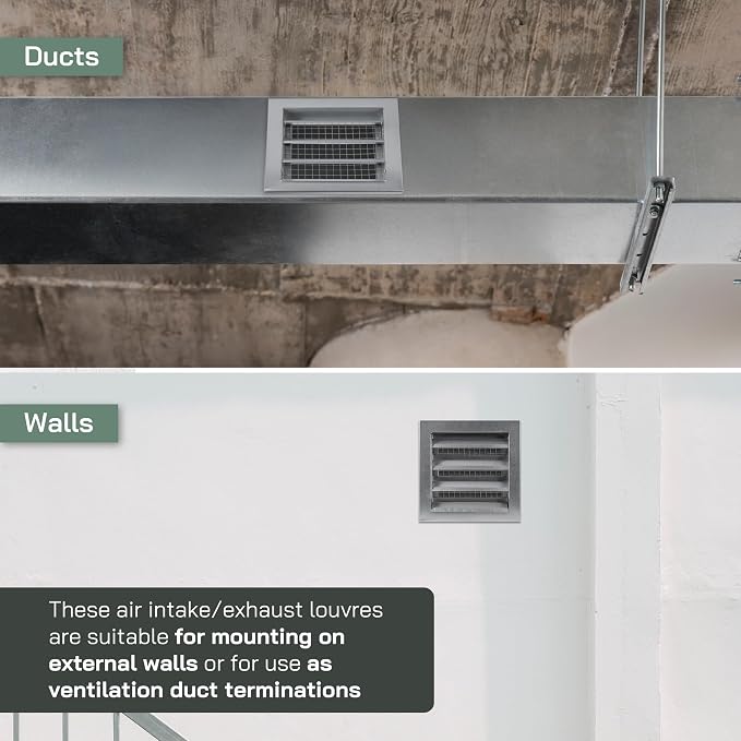 Vent Systems 9" x 9" Inch Galvanized Steel Industrial Gable Vent - Image 5