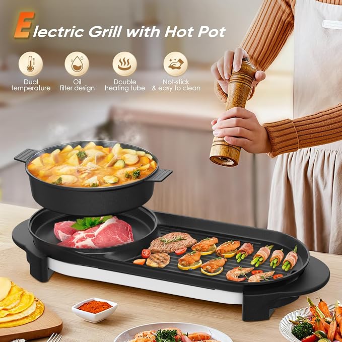 2 in 1 Electric Smokeless Hot Pot - Image 4