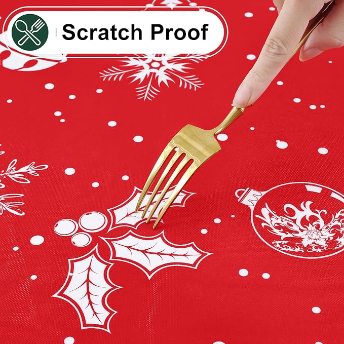misaya Rectangle Waterproof Vinyl Table Cloth, Wipeable Tablecloth - Image 5