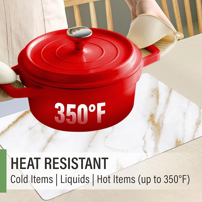 RIMONA'S Heat Resistant Marble Placemats Set of 4 - Image 9