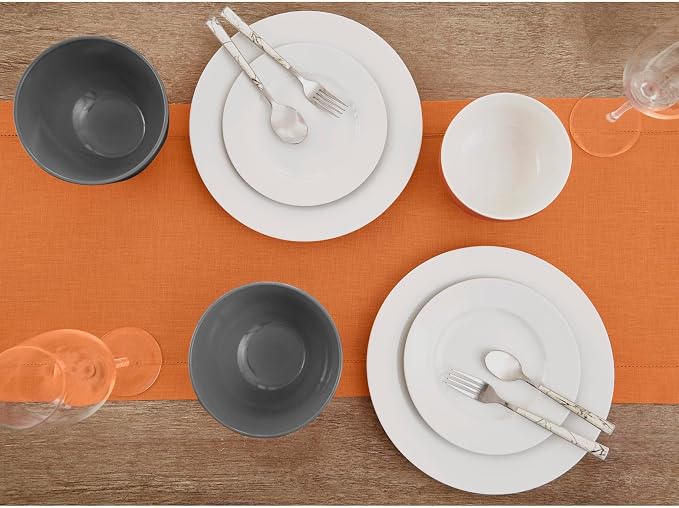 Solino Home Linen Pumpkin Table Runner 72 Inches Long - Image 3
