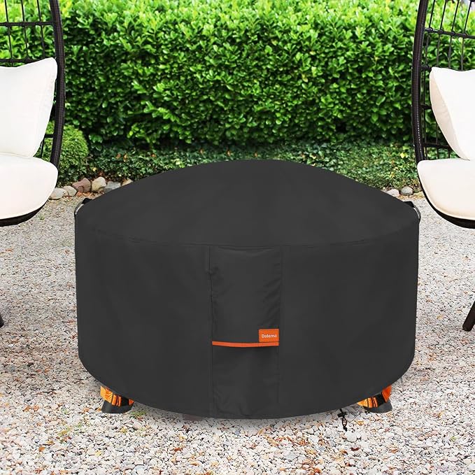 Fire Pit Cover, Outdoor Heavy Duty 600D 100% Waterproof Fire Pit Cover Round - Image 8