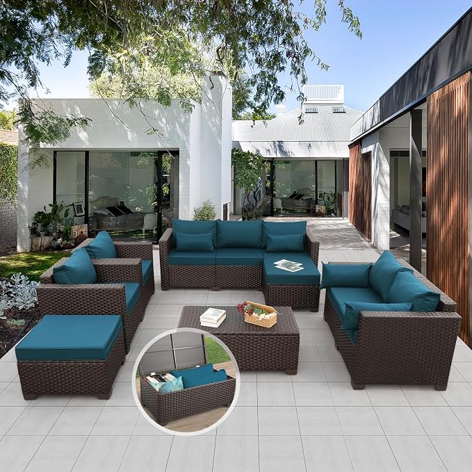 Patio Furniture Set 7-Piece Outdoor Patio Furniture - Image 2