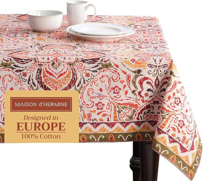Maison d' Hermine Table Cloth Rectangle Table 100% Cotton 70 x 140 Inches Fall by MaisondHermine