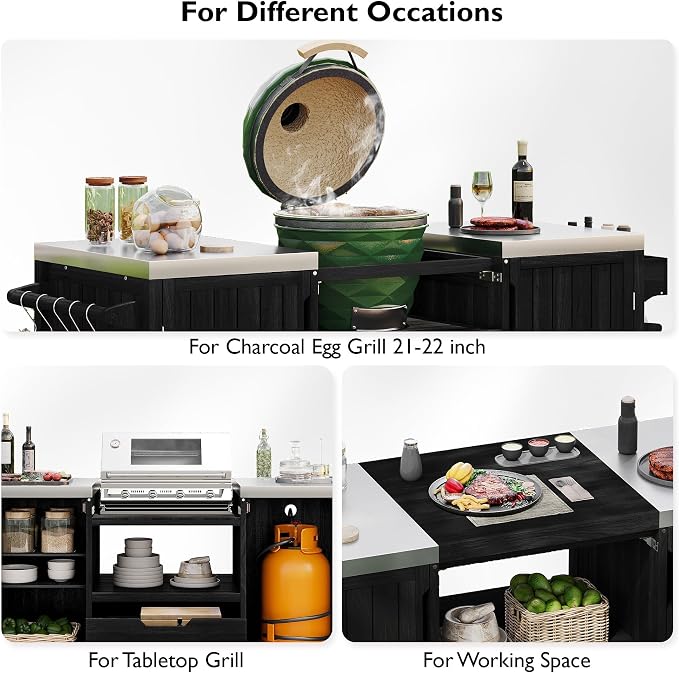 Merax 66.5" Outdoor Grill Table - Image 5