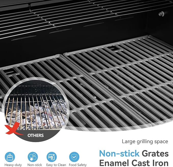 GREEN PARTY 4 Burner BBQ Propane Gas Grill - Image 6