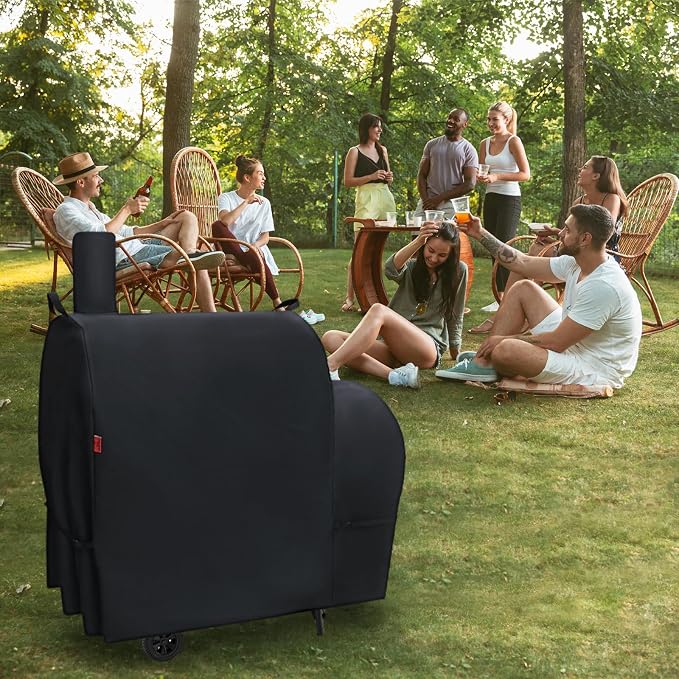 Outdoor Grill Cover for Royal Gourmet CC1830FC Barrel Charcoal Grill, Cover - Image 6