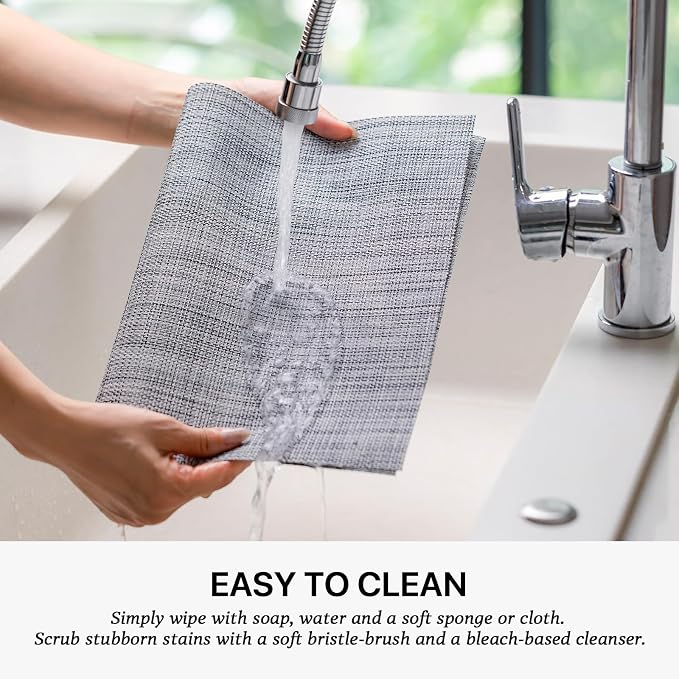 LEXMORE PlaceMats Set of 12 Vinyl/Plastic Woven Place Mats - Image 4