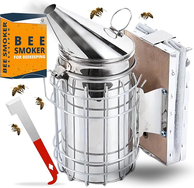SunVara Bee Smoker Stainless Steel Heat Shield High Standard 11" by SunVara