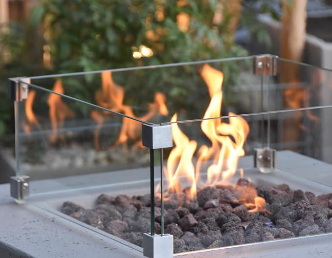 All Fire Table Pit Wind Screens and Stainless Steel Buner Lid from ELEMENTI | - Image 3