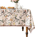 Linen Pink Tablecloth, Wrinkle Resistant French Vintage Tablecloth Print by bilingaier