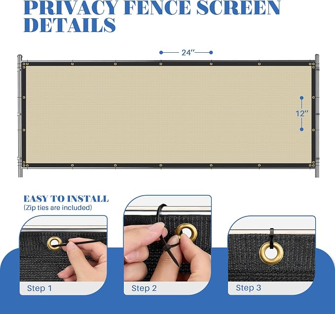 ECOOPTS 8'x248' Privacy Fence Screen Windscreen - Image 5