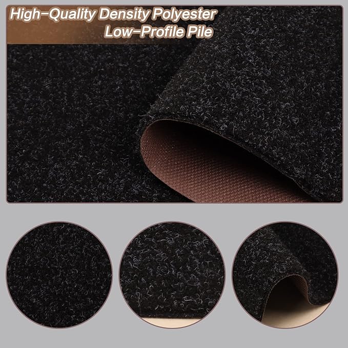 2' x 63' Runner Rugs with Rubber Backing, Indoor Outdoor Utility Carpet Runner - Image 2