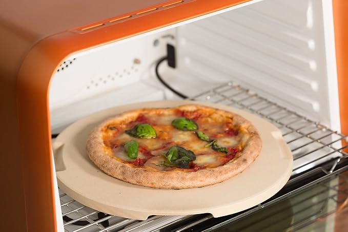 Pizza Stone 12.6in Round Baking & Grilling Stone, BBQ and Grill. Innovative - Image 4